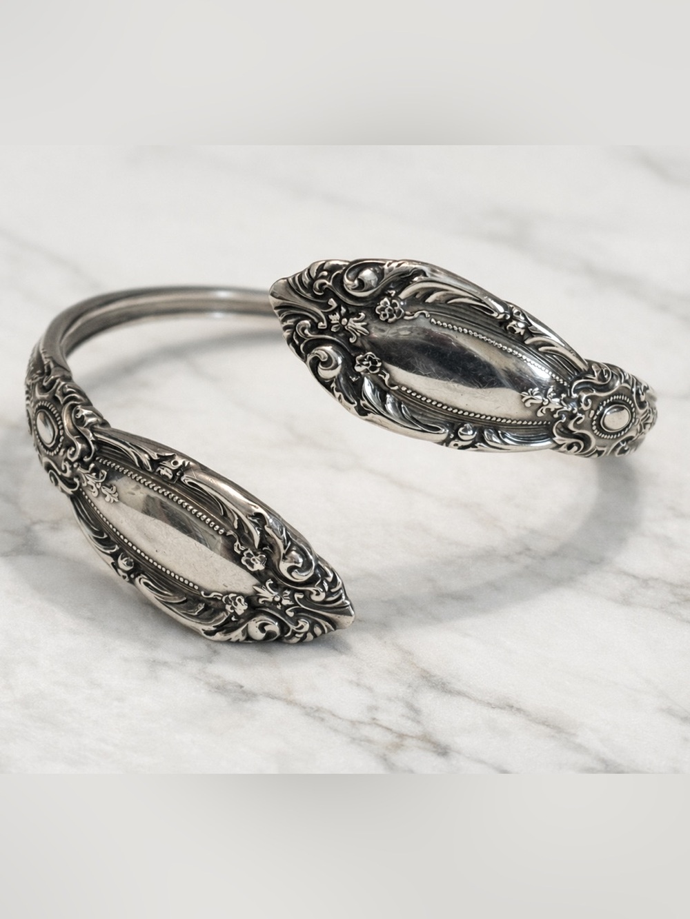 Vintage Towle King Richard Sterling Silver Spoon Wrap Cuff bracelet 1932 pattern
